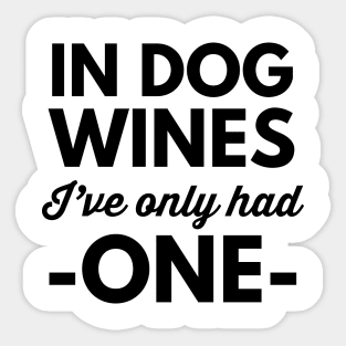 Dog wines had one Sticker